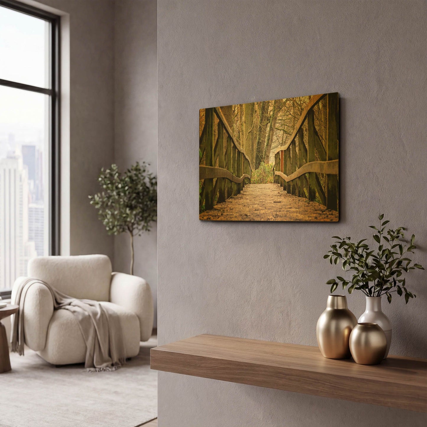 'Away' By LUXE Gold Metal Wall Art