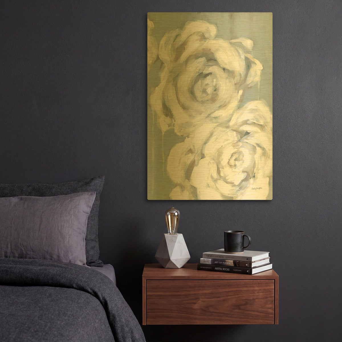 'Maggie 2' By Haley Knighten Gold Metal Wall Art