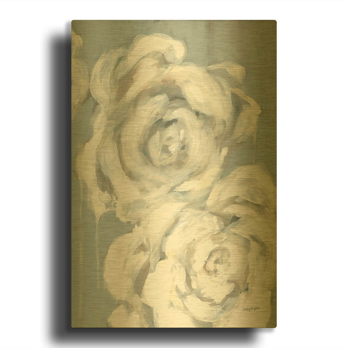 'Maggie 2' By Haley Knighten Gold Metal Wall Art