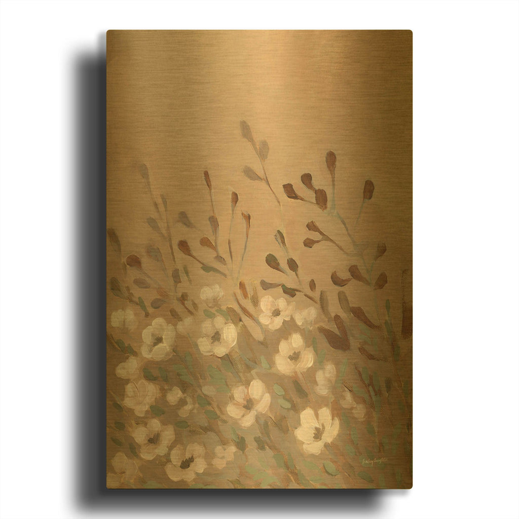 'Fawn Meadow' By Haley Knighten Gold Metal Wall Art