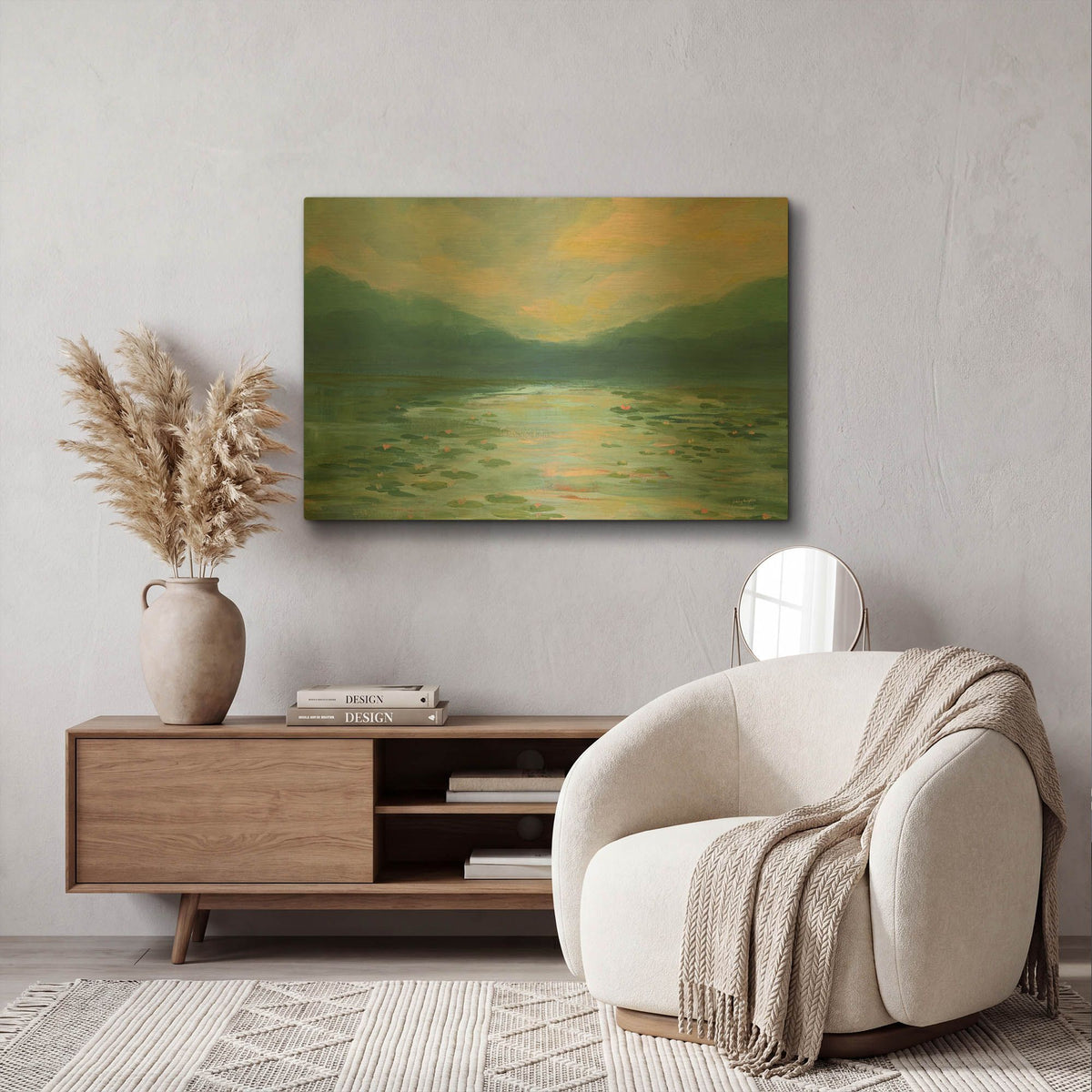 'Lily Pad Lagoon 1' By Haley Knighten Gold Metal Wall Art