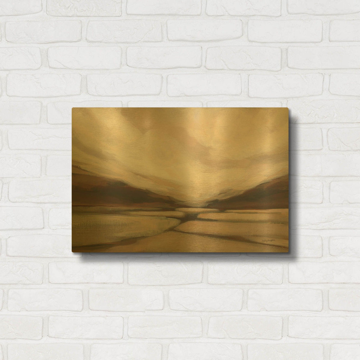 'Auburn Canyon' By Haley Knighten Gold Metal Wall Art