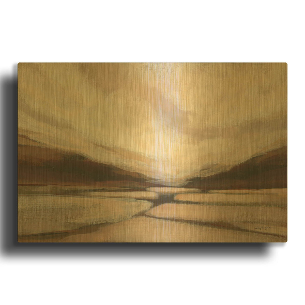 'Auburn Canyon' By Haley Knighten Gold Metal Wall Art