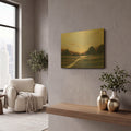 'Auburn Creek' By Haley Knighten Gold Metal Wall Art