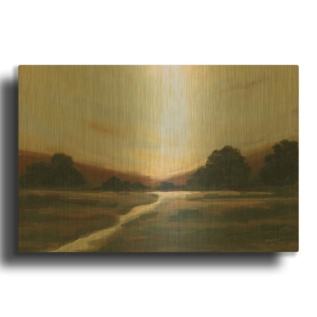 'Auburn Creek' By Haley Knighten Gold Metal Wall Art