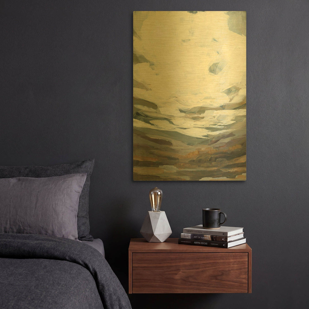 'Timber Thicket 2' By Haley Knighten Gold Metal Wall Art