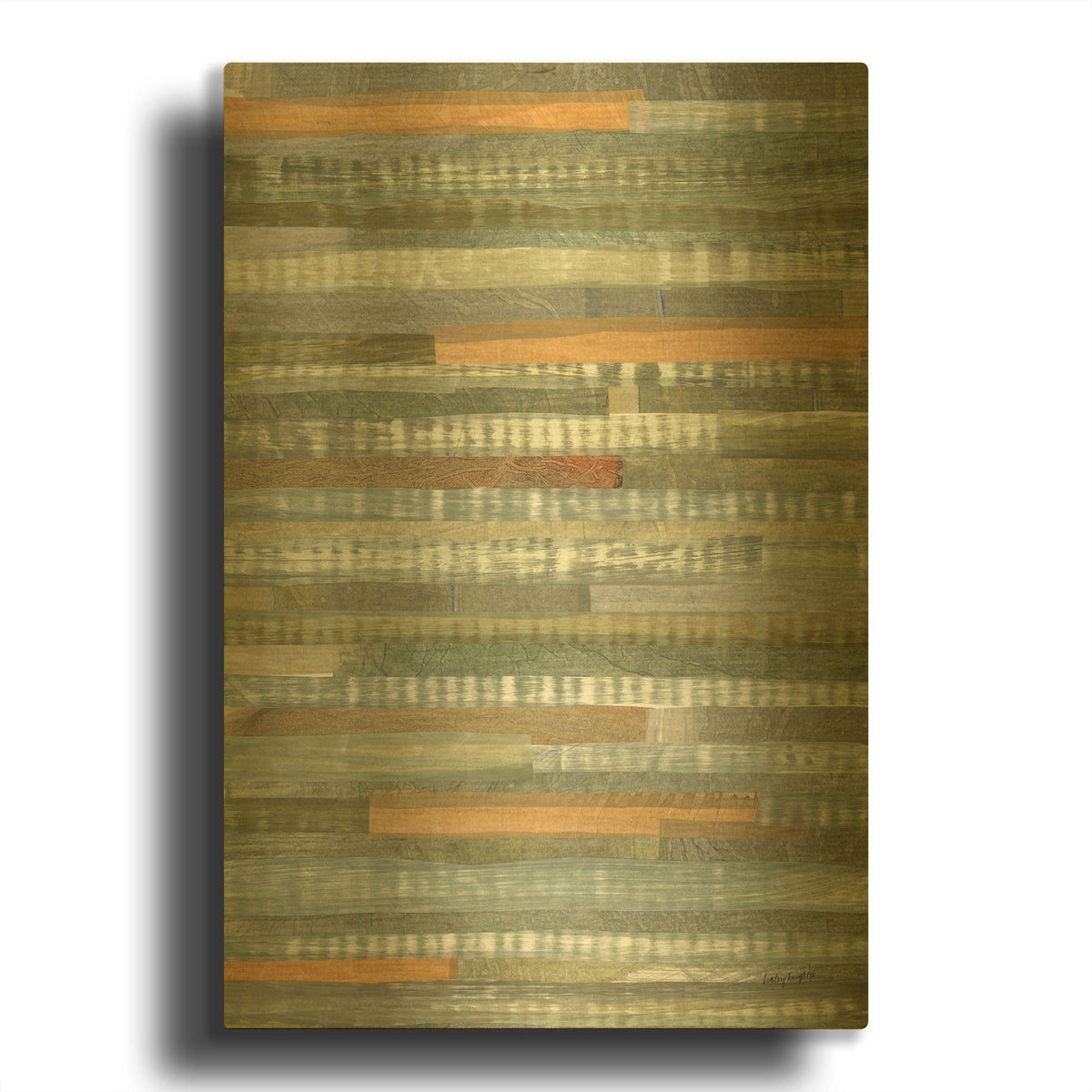 'River Trout Study 2' By Haley Knighten Gold Metal Wall Art