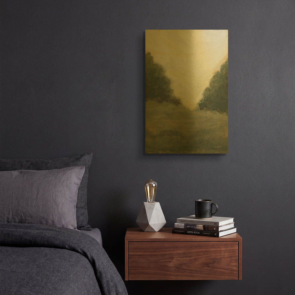 'Waking Up at Papa Grannys House' By Haley Knighten Gold Metal Wall Art