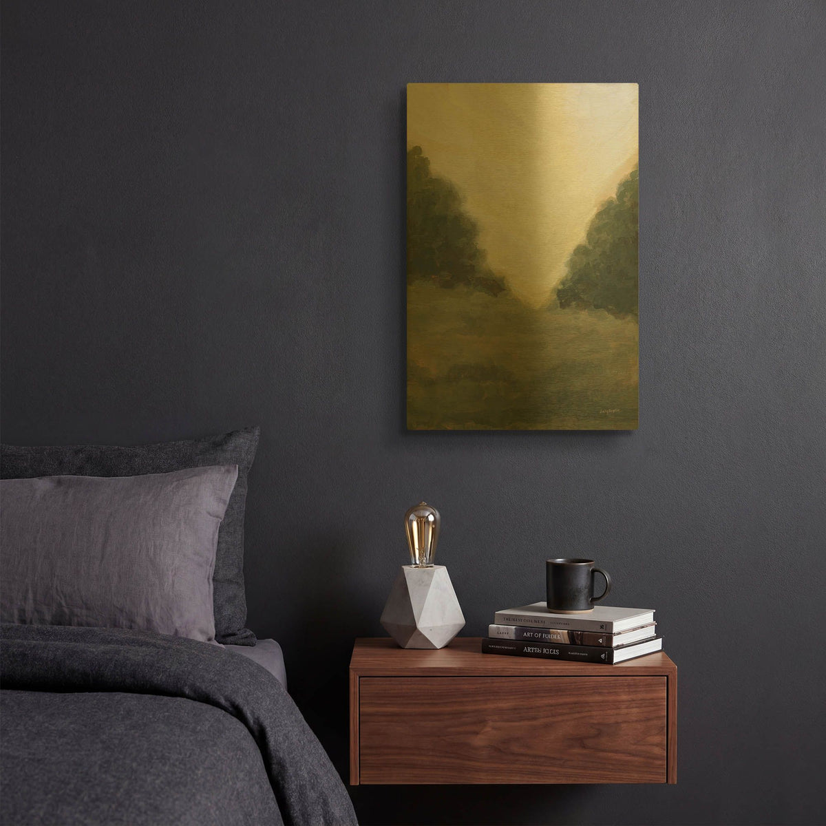 'Waking Up at Papa Grannys House' By Haley Knighten Gold Metal Wall Art