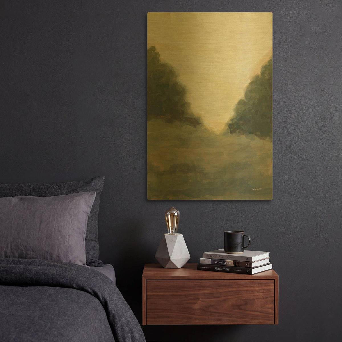 'Waking Up at Papa Grannys House' By Haley Knighten Gold Metal Wall Art