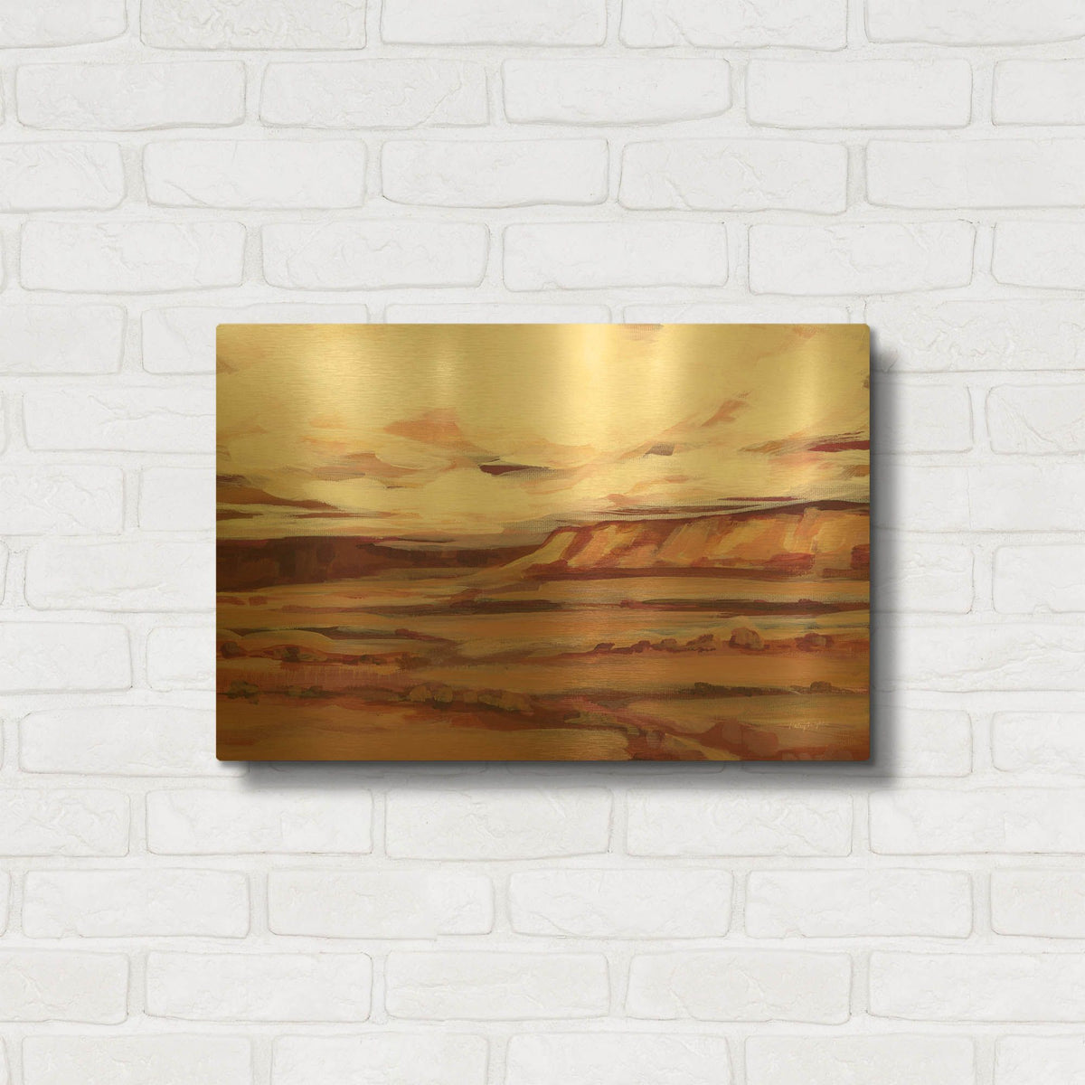 'Mauve Mesa 1' By Haley Knighten Gold Metal Wall Art