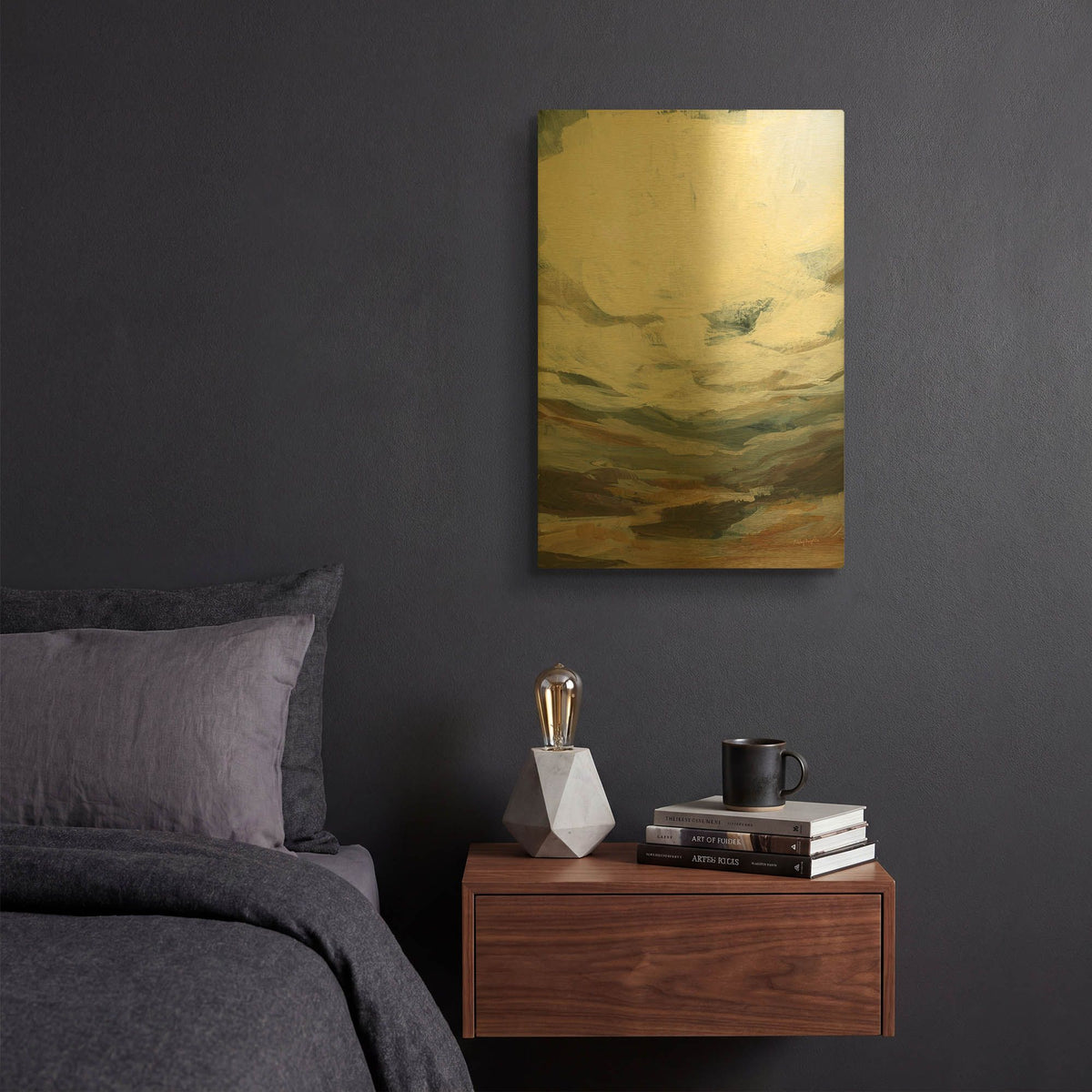 'Timber Thicket 1' By Haley Knighten Gold Metal Wall Art