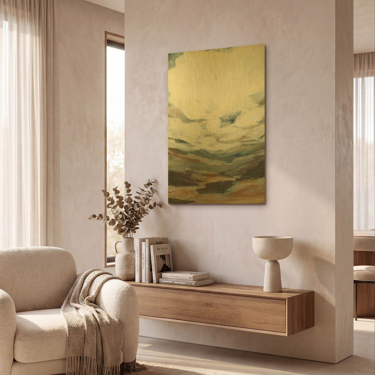 'Timber Thicket 1' By Haley Knighten Gold Metal Wall Art