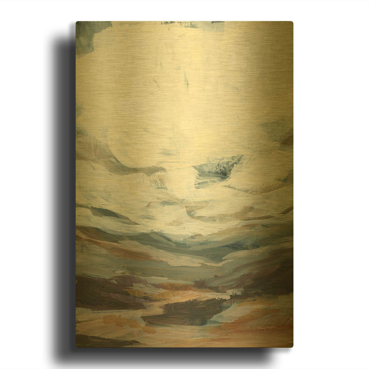 'Timber Thicket 1' By Haley Knighten Gold Metal Wall Art