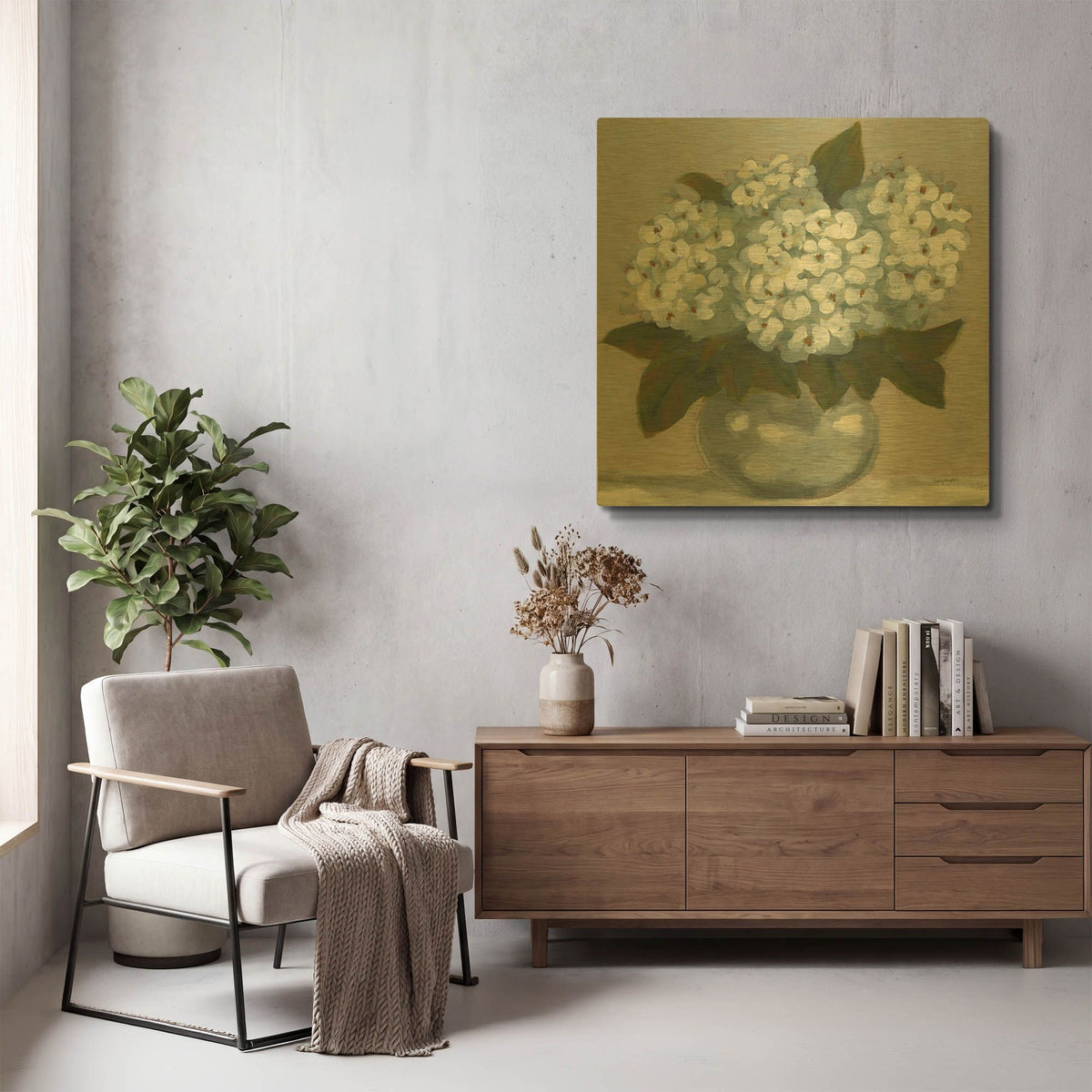 'Claire' By Haley Knighten Gold Metal Wall Art