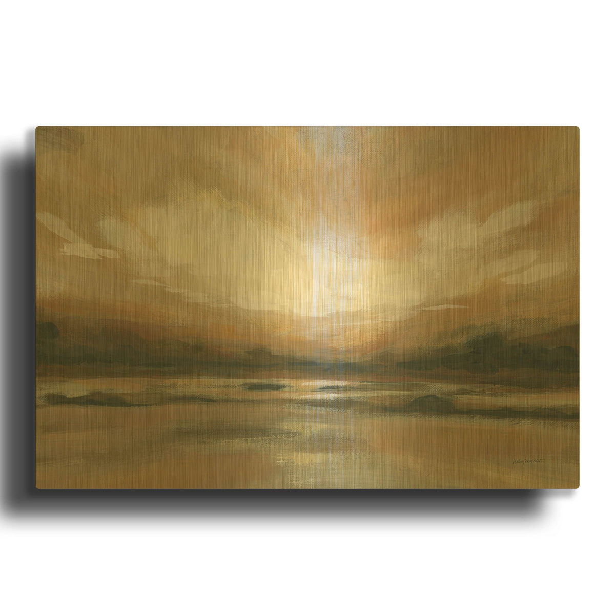 'Auburn Falls' By Haley Knighten Gold Metal Wall Art