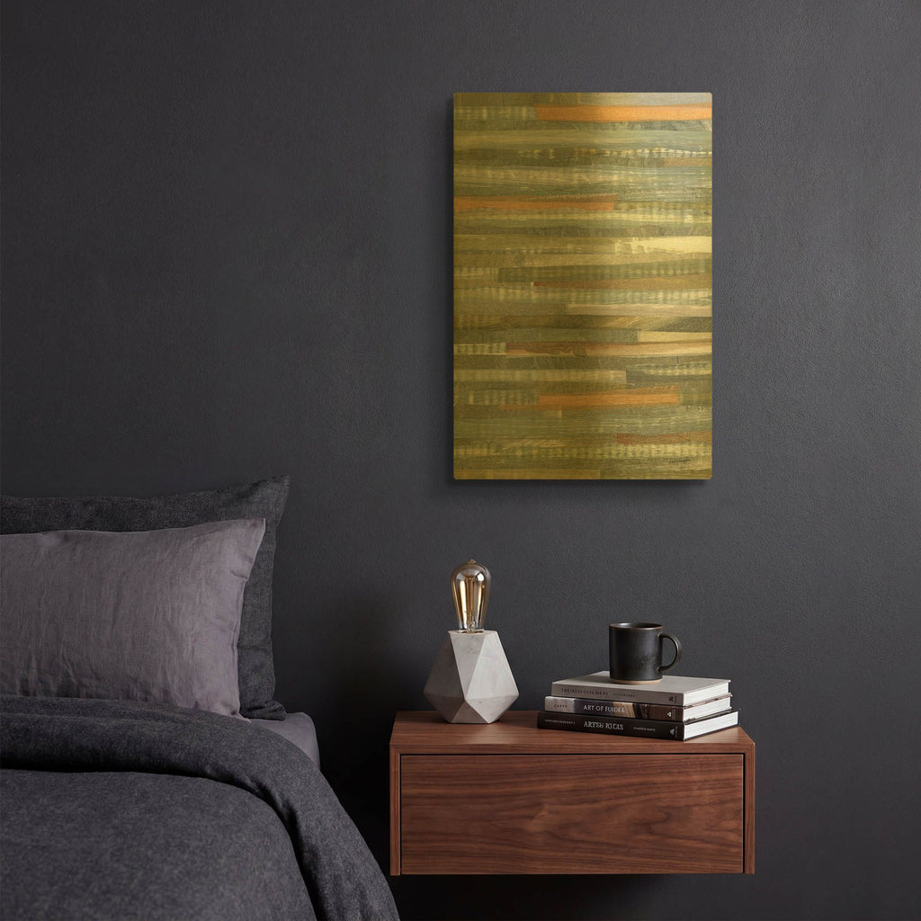 'River Trout Study 1' By Haley Knighten Gold Metal Wall Art