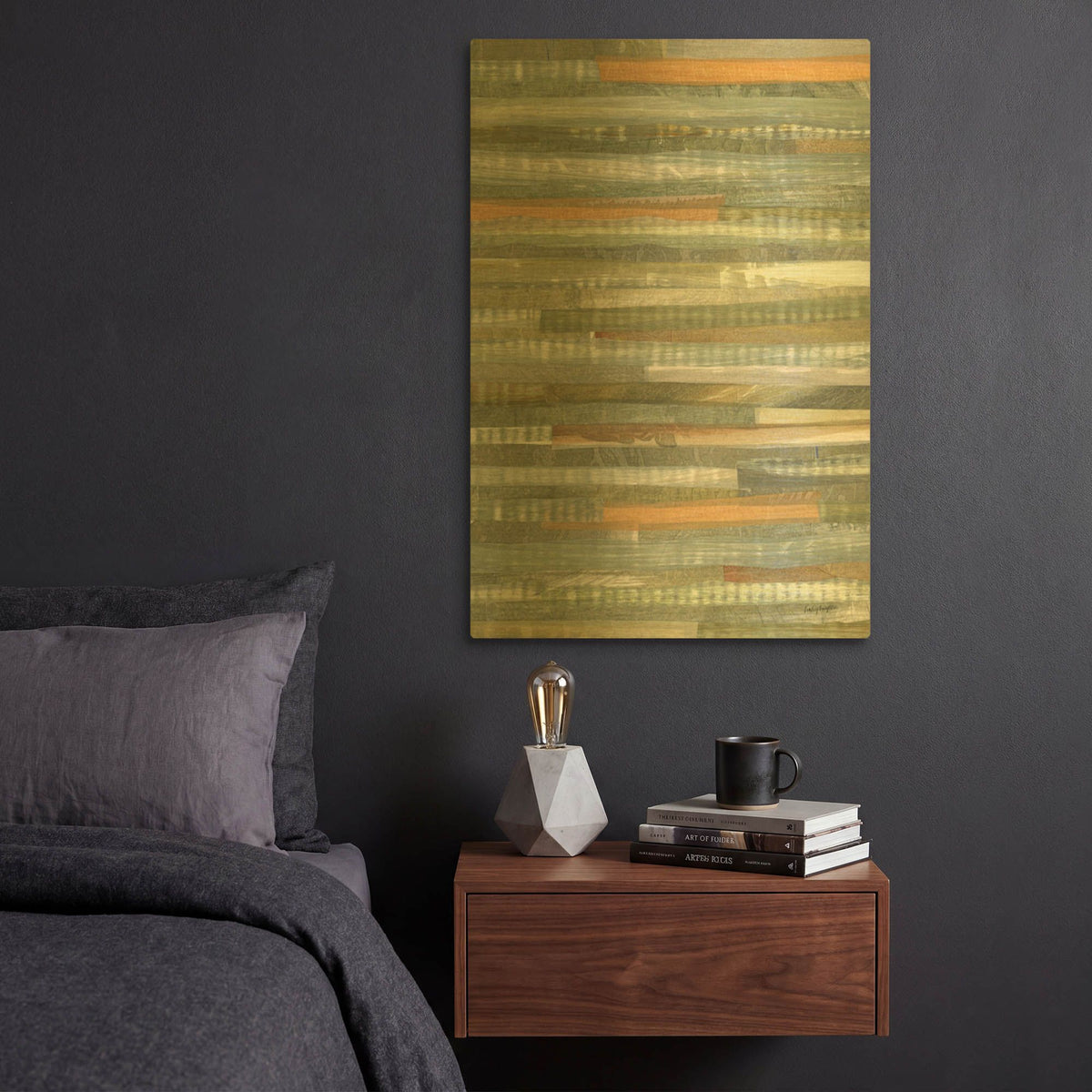 'River Trout Study 1' By Haley Knighten Gold Metal Wall Art