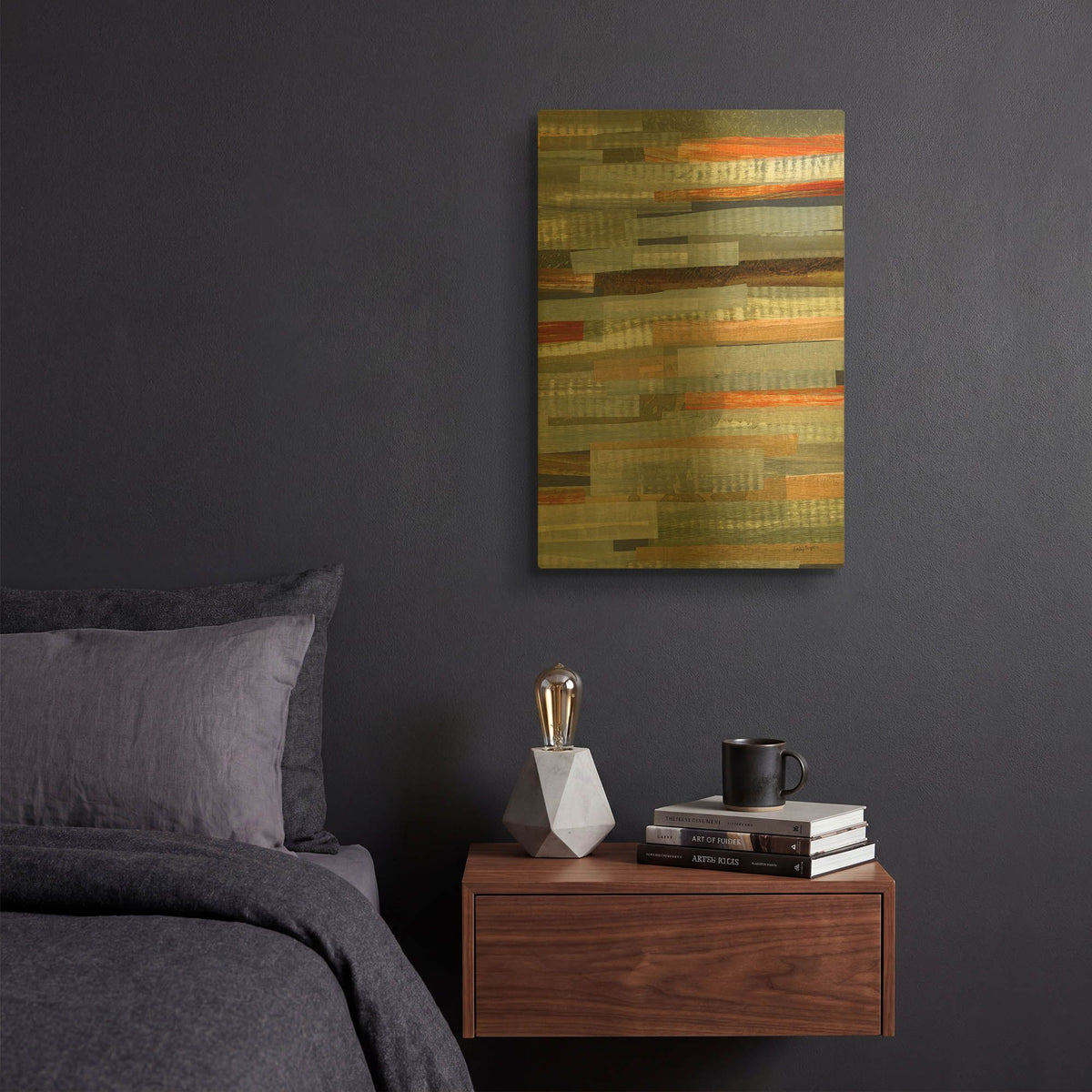 'River Trout Study 3' By Haley Knighten Gold Metal Wall Art