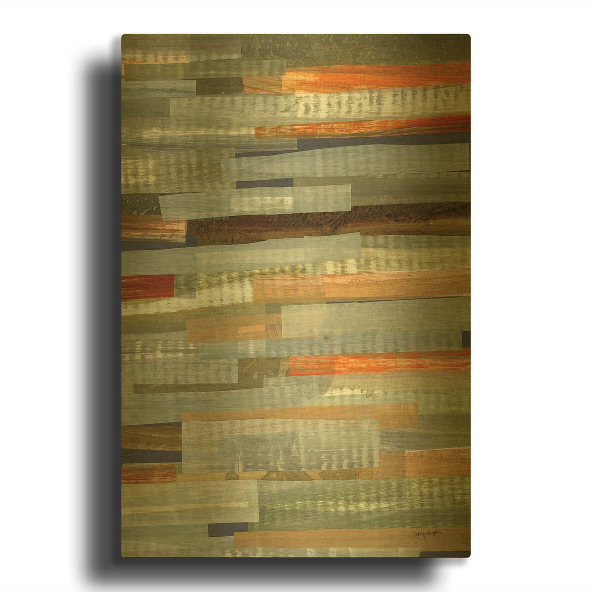 'River Trout Study 3' By Haley Knighten Gold Metal Wall Art