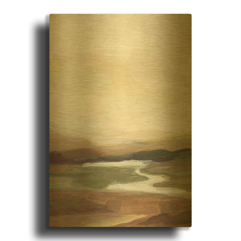 'Chestnut Springs 1' By Haley Knighten Gold Metal Wall Art