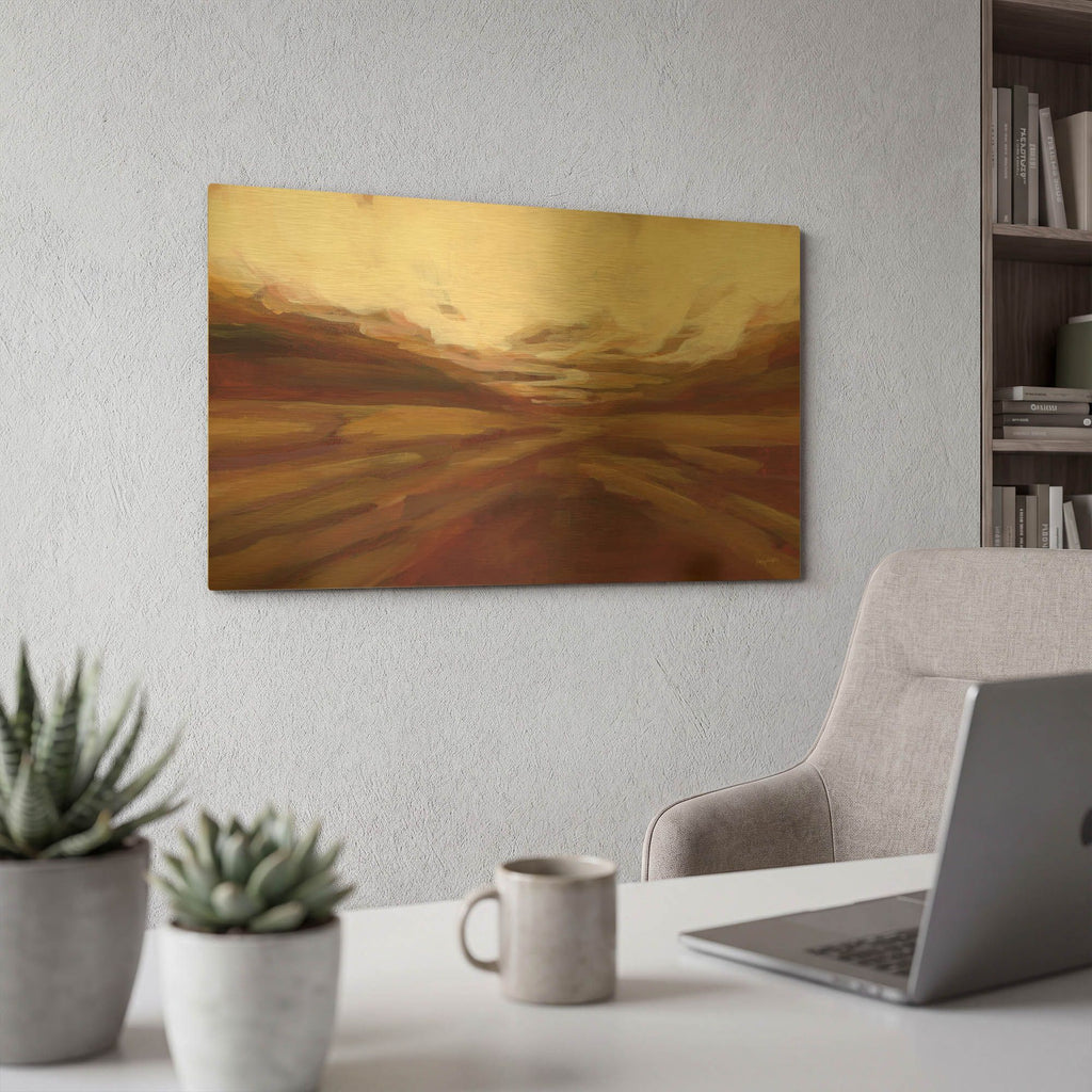 'Russet Ridge' By Haley Knighten Gold Metal Wall Art