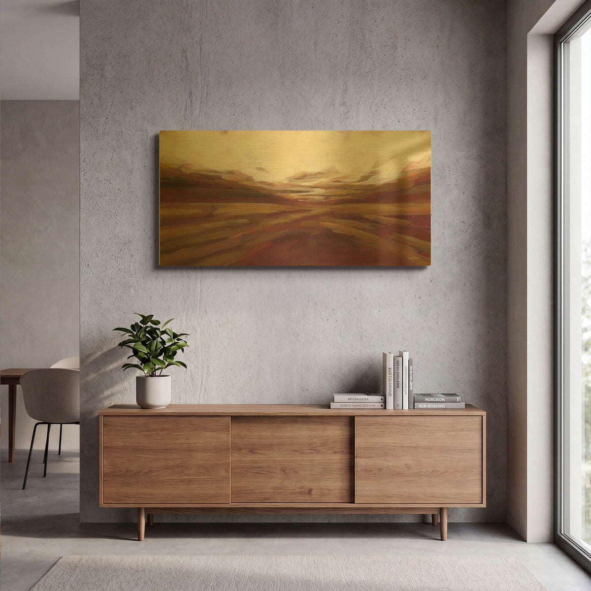 'Russet Ridge' By Haley Knighten Gold Metal Wall Art