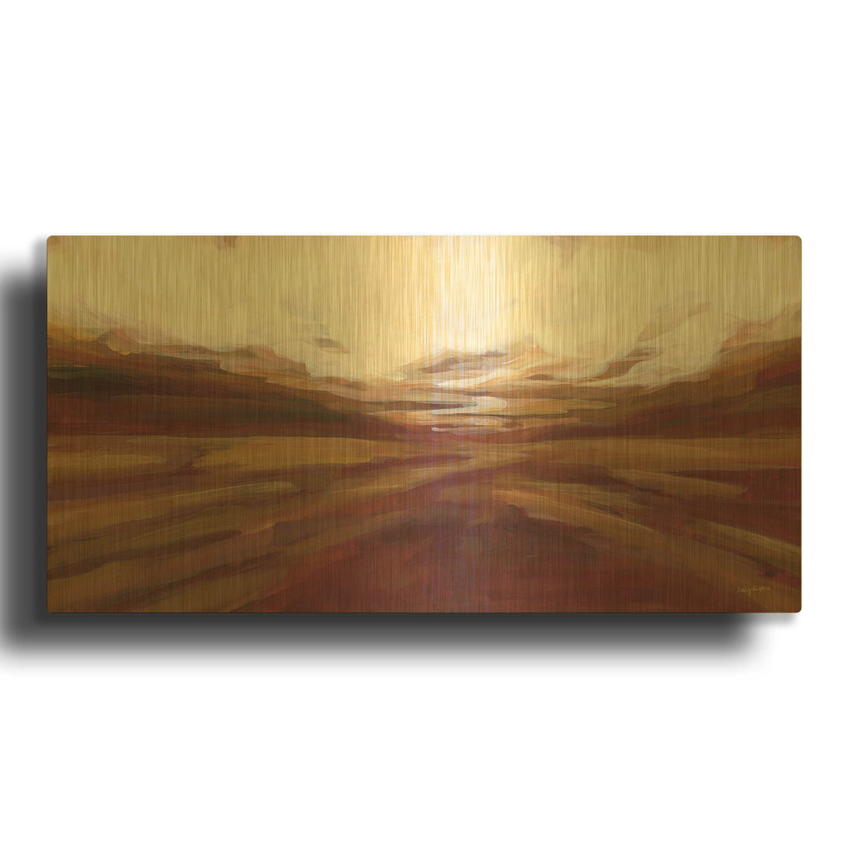 'Russet Ridge' By Haley Knighten Gold Metal Wall Art