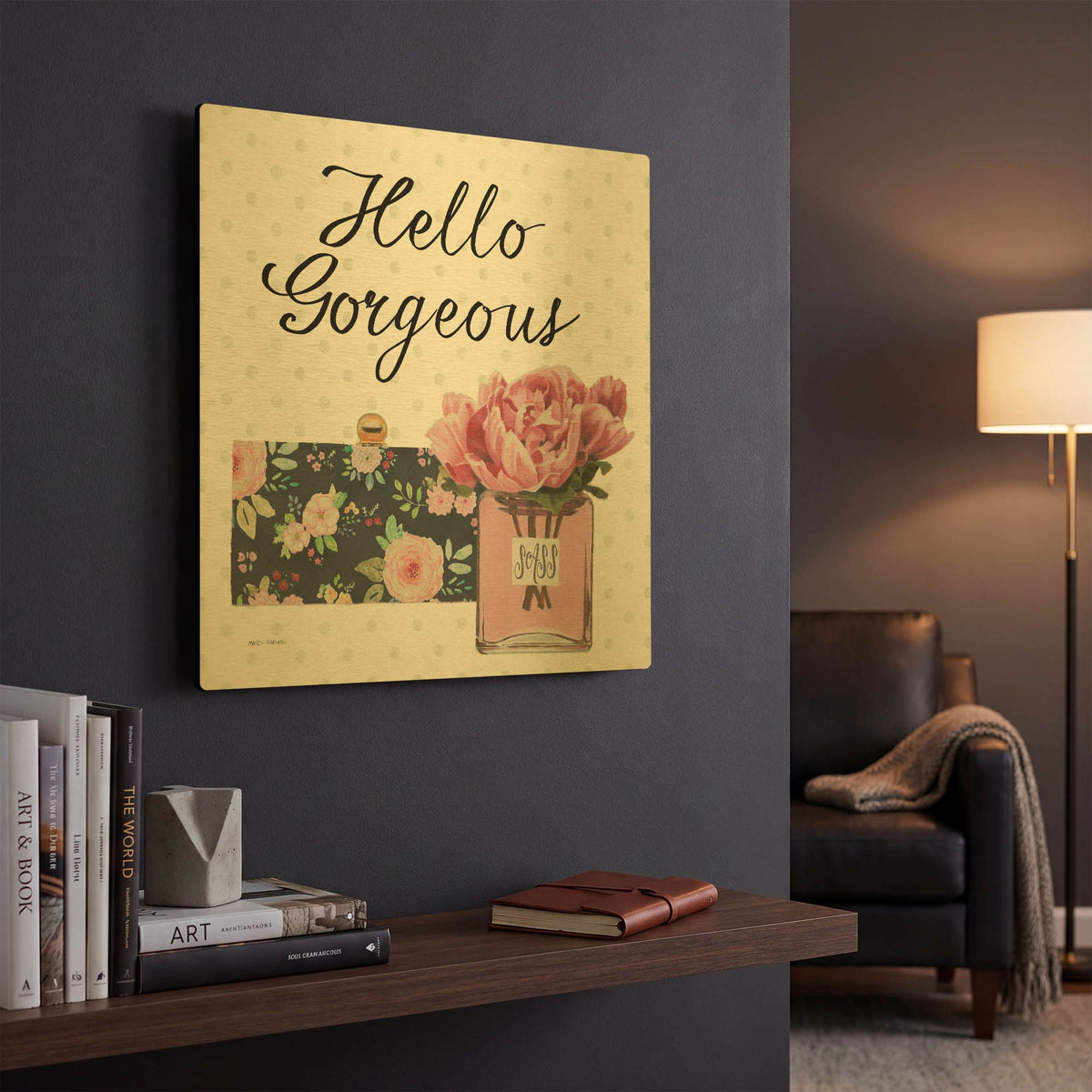 'Simply Splendid 4' By Marco Fabiano Gold Metal Wall Art