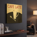 'Cafe Moderne 1' By Marco Fabiano Gold Metal Wall Art