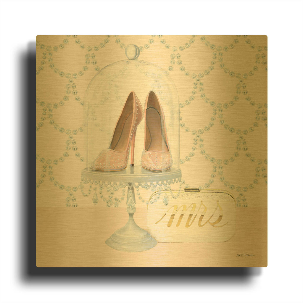 'Wedding Glamour 2' By Marco Fabiano Gold Metal Wall Art