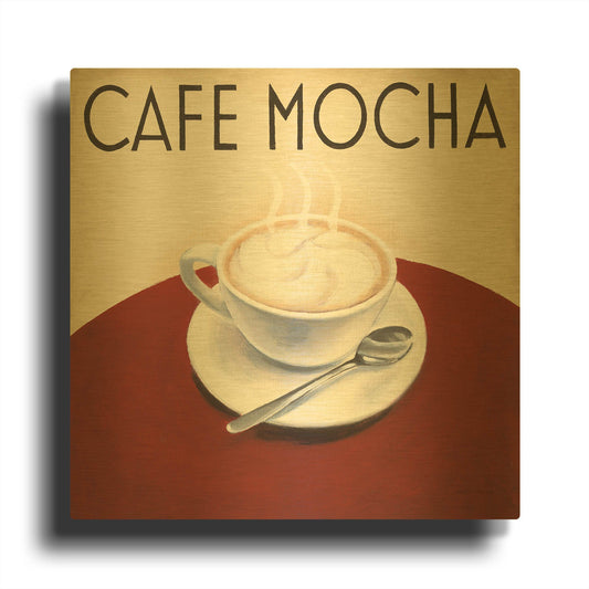 'Cafe Moderne V' By Marco Fabiano Gold Metal Wall Art