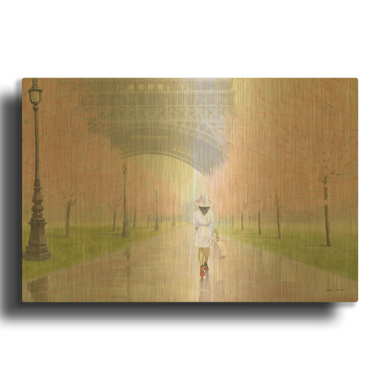 'Printemps a Paris 1' By Marco Fabiano Gold Metal Wall Art