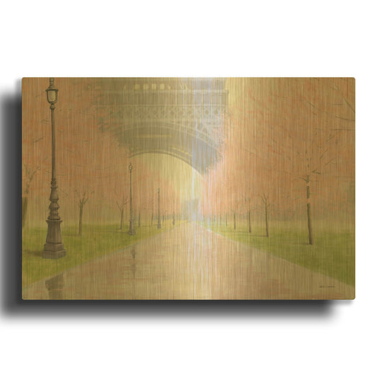 'Printemps a Paris 1 v2' By Marco Fabiano Gold Metal Wall Art
