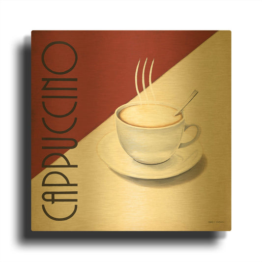 'Cafe Moderne 2' By Marco Fabiano Gold Metal Wall Art