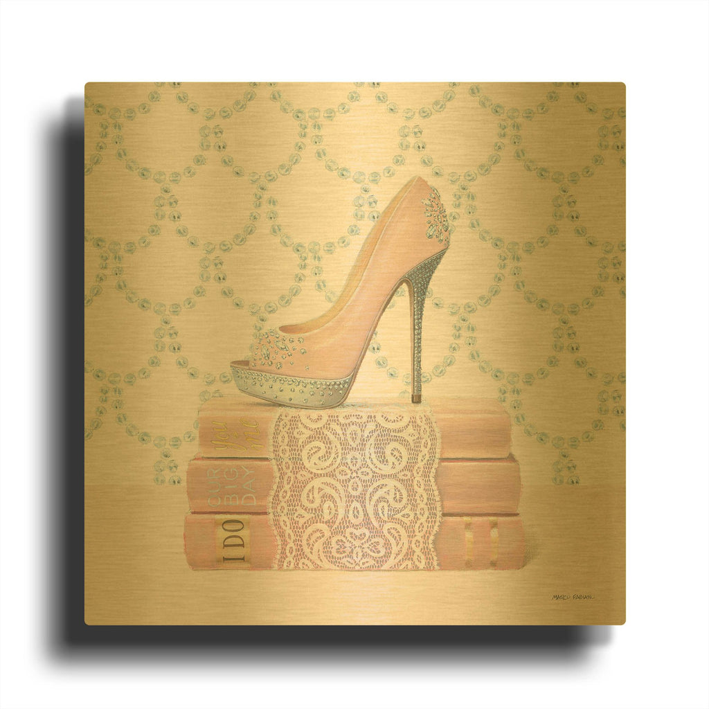 'Wedding Glamour 1' By Marco Fabiano Gold Metal Wall Art
