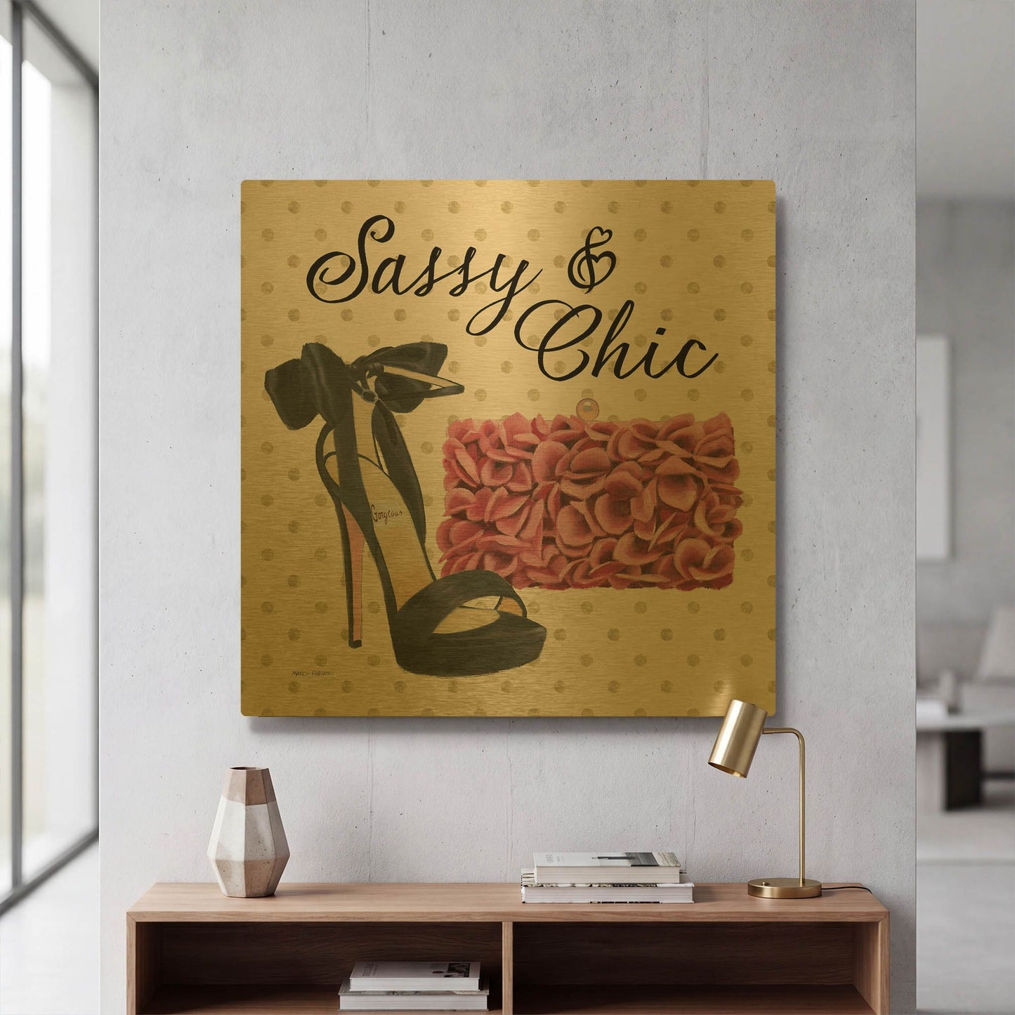 'Simply Splendid 1' By Marco Fabiano Gold Metal Wall Art