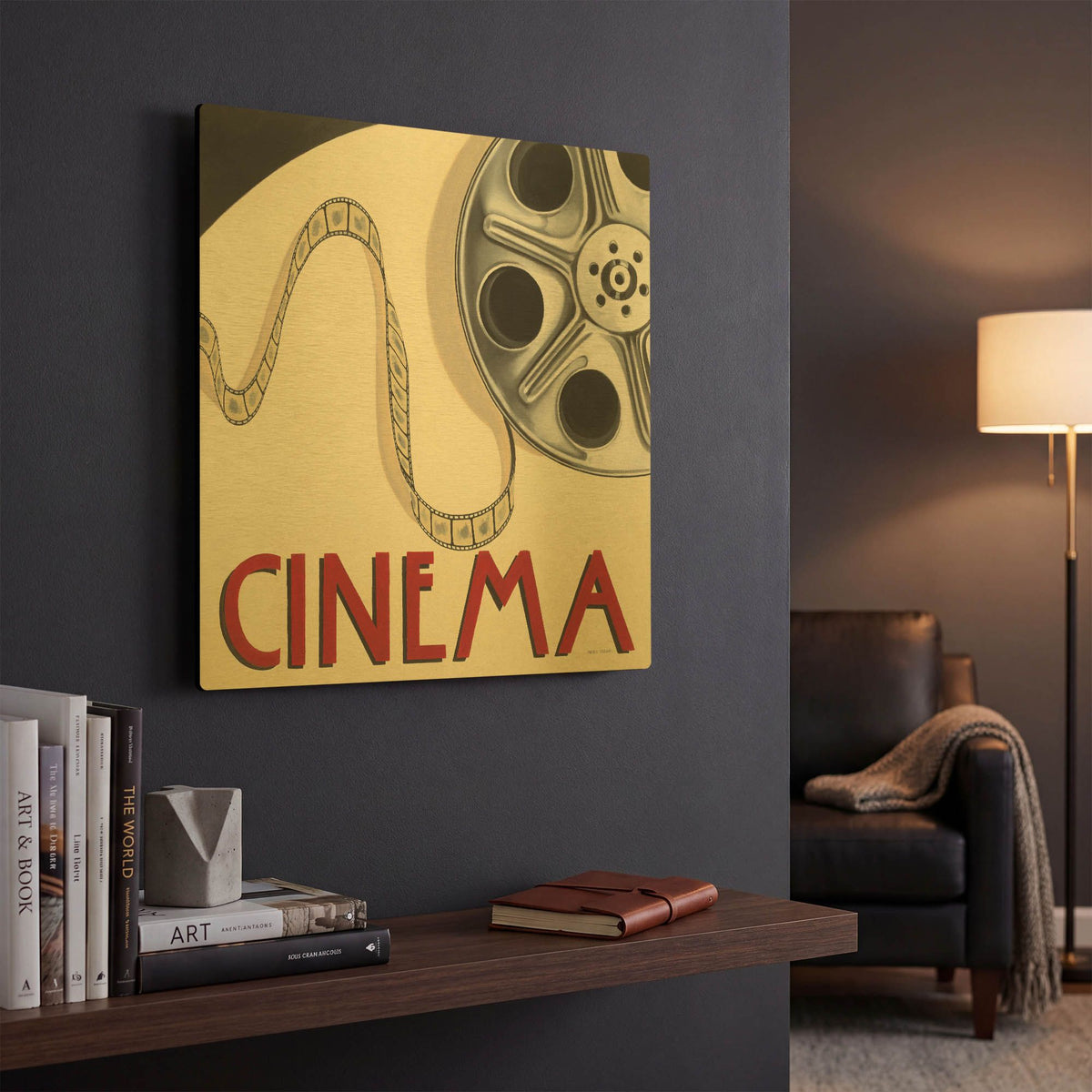 'Cinema' By Marco Fabiano Gold Metal Wall Art