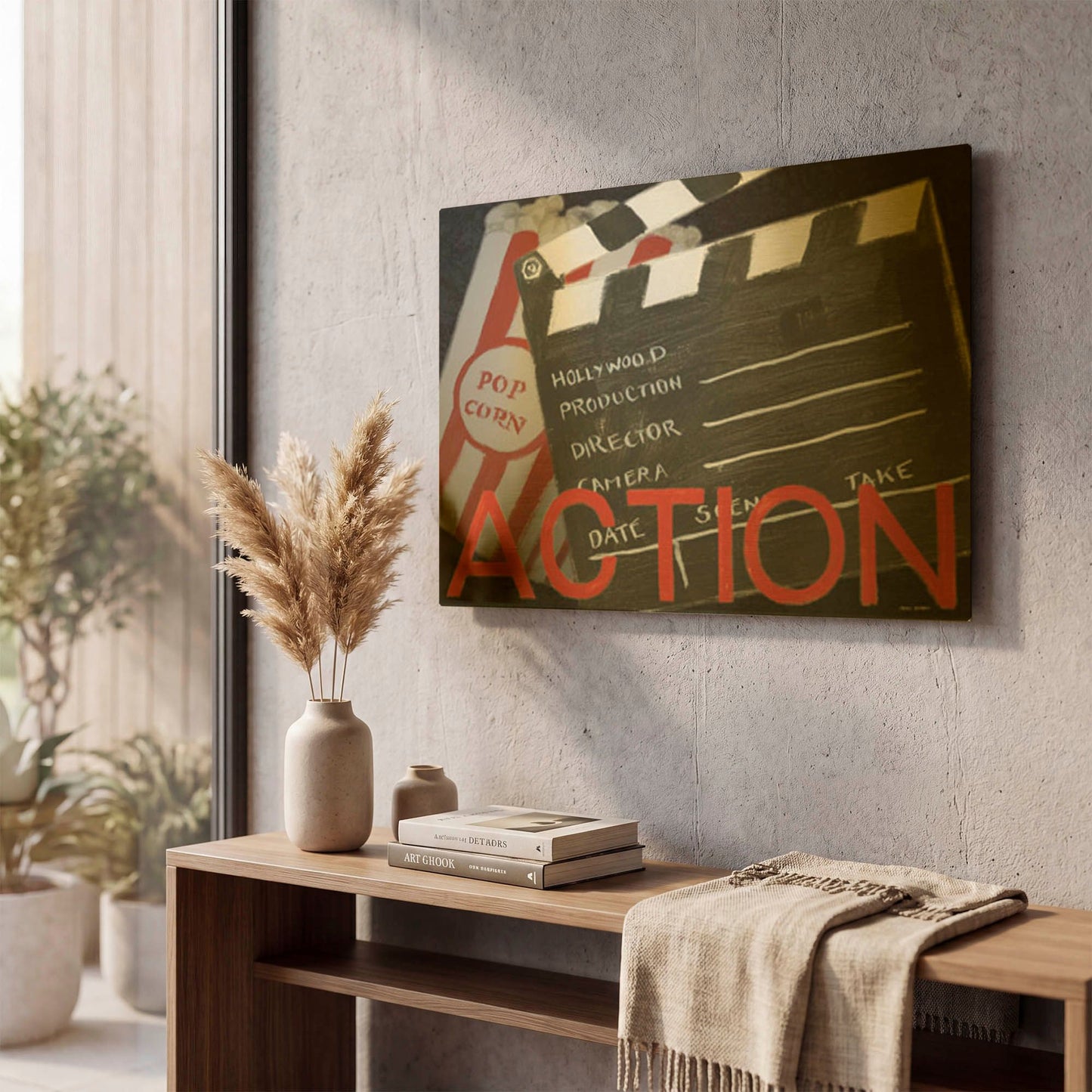 'Lights Camera Action 3' By Marco Fabiano Gold Metal Wall Art