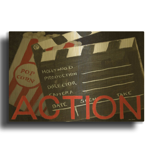 'Lights Camera Action 3' By Marco Fabiano Gold Metal Wall Art