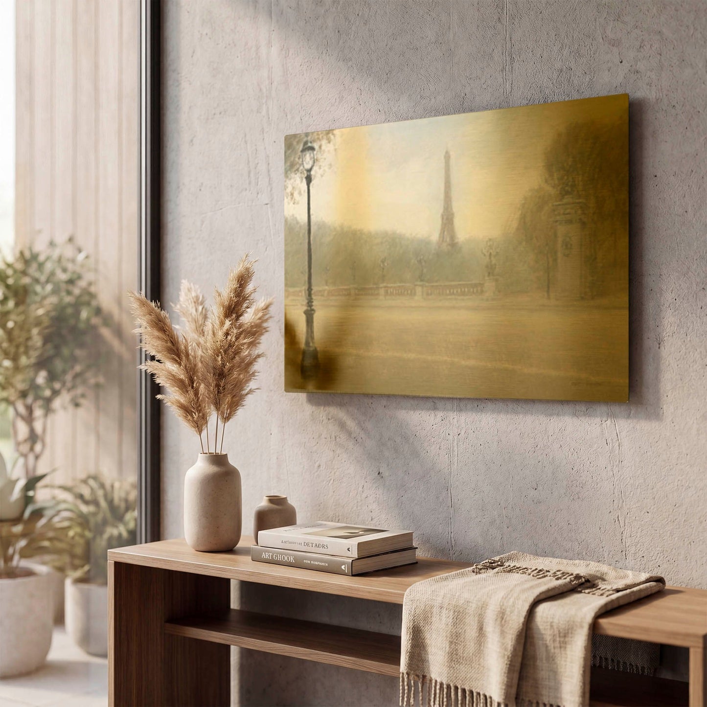 'Ride in Paris 4' By Marco Fabiano Gold Metal Wall Art