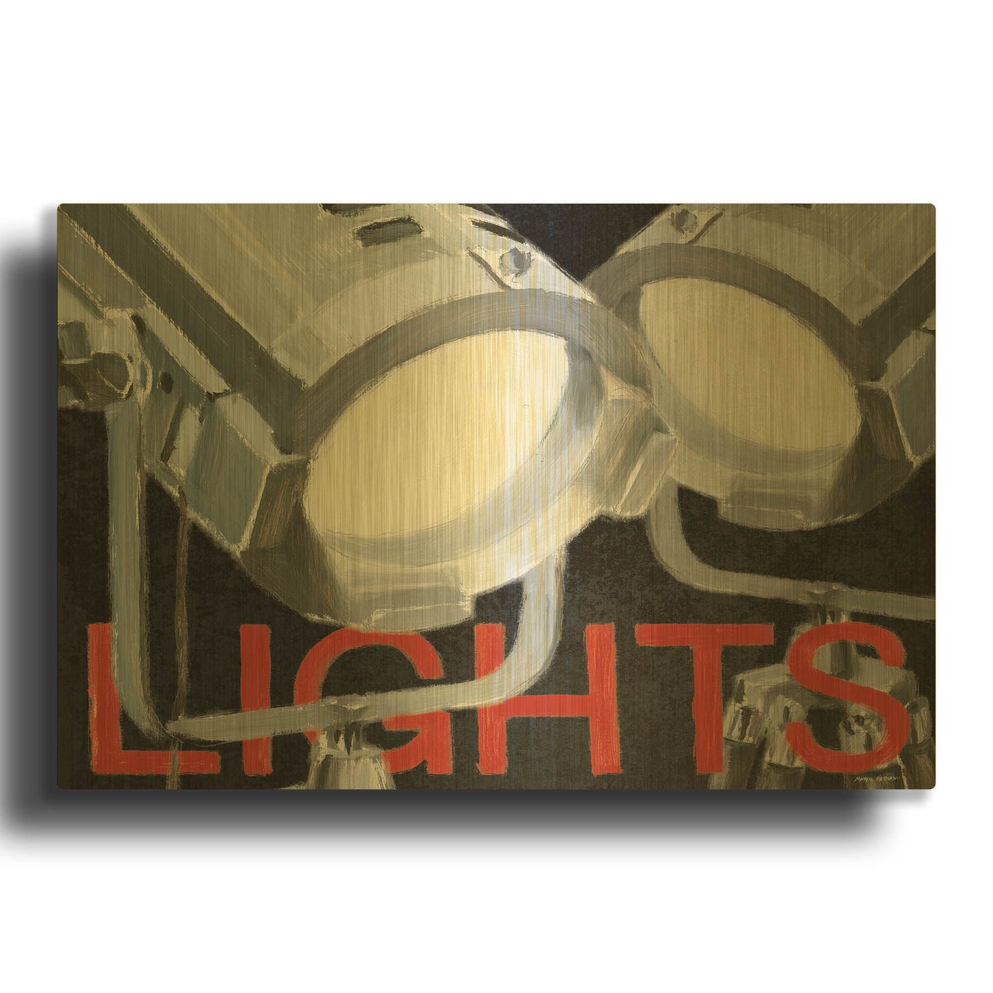 'Lights Camera Action 1' By Marco Fabiano Gold Metal Wall Art