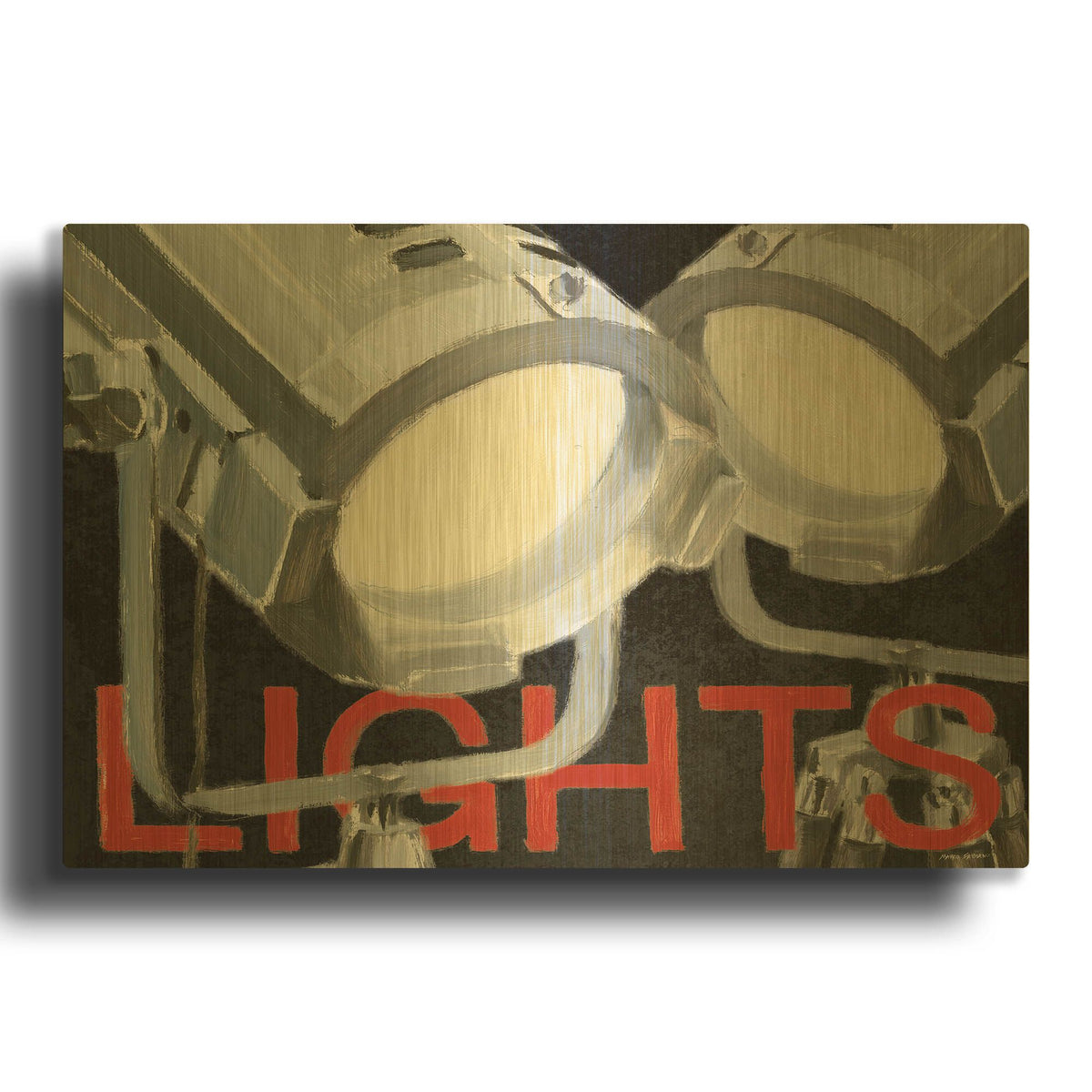 'Lights Camera Action 1' By Marco Fabiano Gold Metal Wall Art