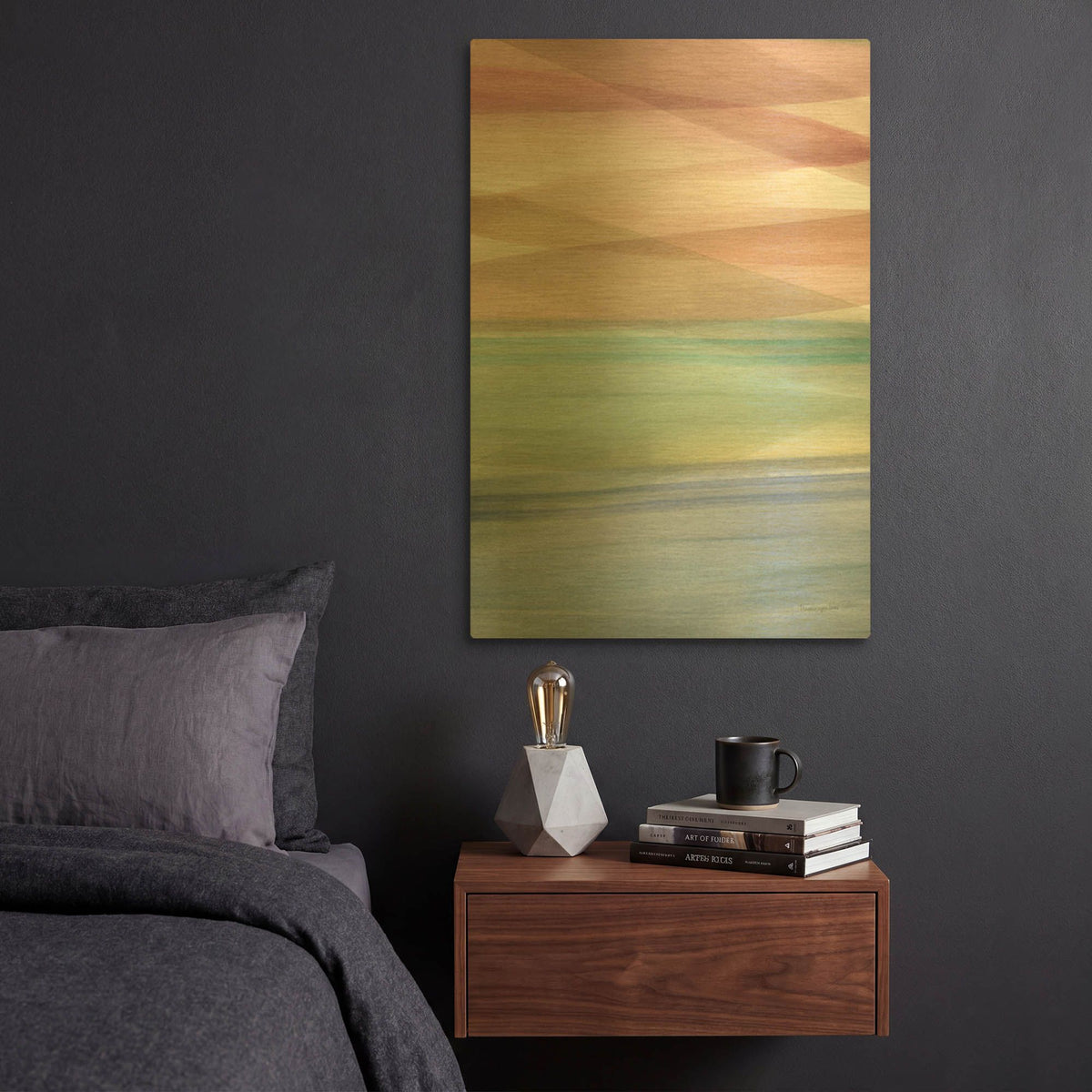 'Soft Summer 1 Warm' By Mercedes Lopez Charro Gold Metal Wall Art