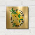'Spanish Lemons 1' By Mercedes Lopez Charro Gold Metal Wall Art