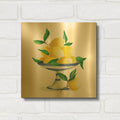 'Spanish Lemons 2' By Mercedes Lopez Charro Gold Metal Wall Art