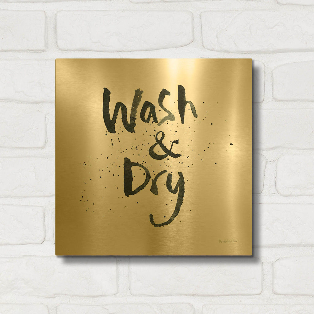 'Laundry Day 1' By Mercedes Lopez Charro Gold Metal Wall Art