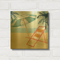 'Laguna Lounging 2' By Mercedes Lopez Charro Gold Metal Wall Art