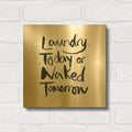 'Laundry Day 3' By Mercedes Lopez Charro Gold Metal Wall Art