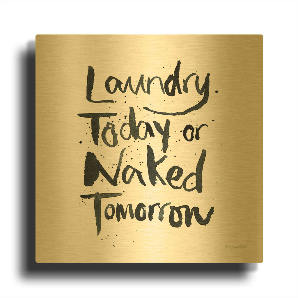'Laundry Day 3' By Mercedes Lopez Charro Gold Metal Wall Art